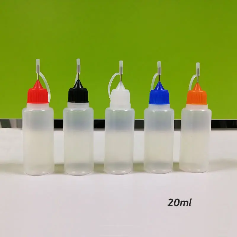 30 шт. 5 мл 10 15 20 50 PE иглы флакон-капельница eliquid Squeeze бутылка Сталь Наконечник
