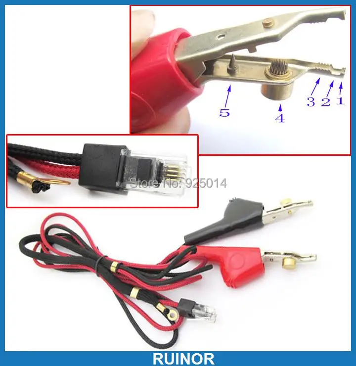 Набор шнуров RJ11 шнур для ногтей зажим пирсинга тестовые кабели|alligator clips test|alligator