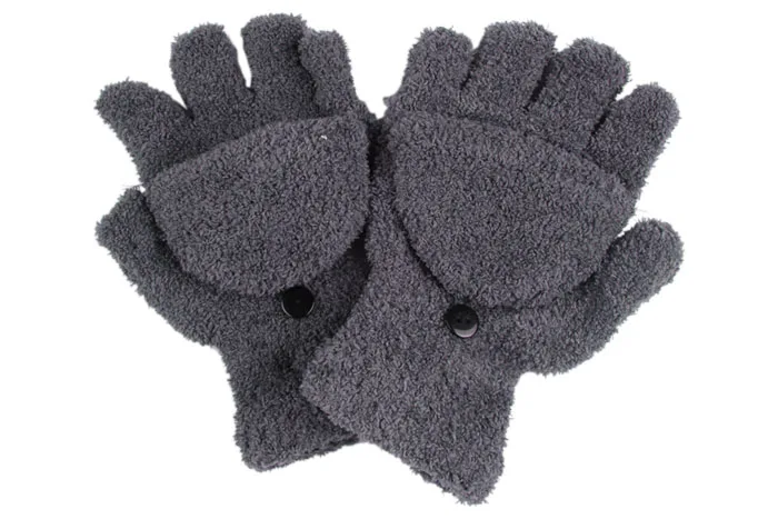 Женские зимние перчатки 2017 горячие модные дамские ручные теплые без пальцев