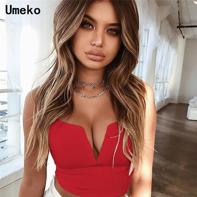 Umeko, новая мода, v-образный вырез, на молнии, укороченный топ, для женщин, сплошной цвет, на бретелях, Топики, тонкий жилет, женский, Highstreet, обтягивающий, эластичный жилет, Femme