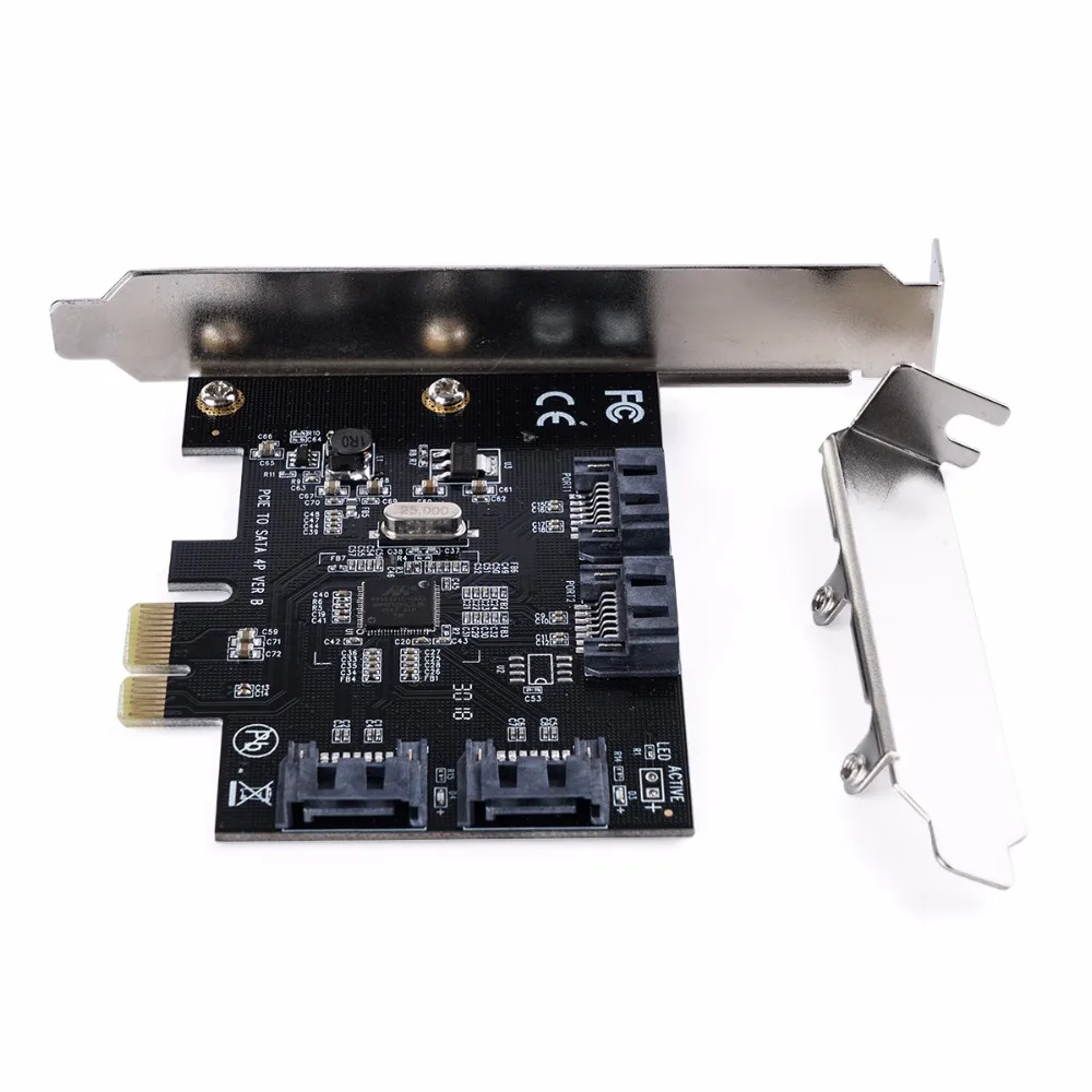 Карта расширения ORICO 4 порта SATA3.0 PCI E X1 в добавленная карта совместимая с X4 X8 X16