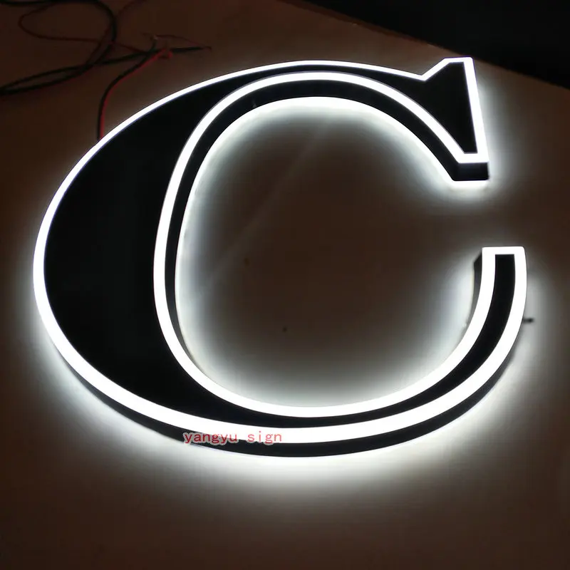 

3D led acrylic building outside sign companies logo