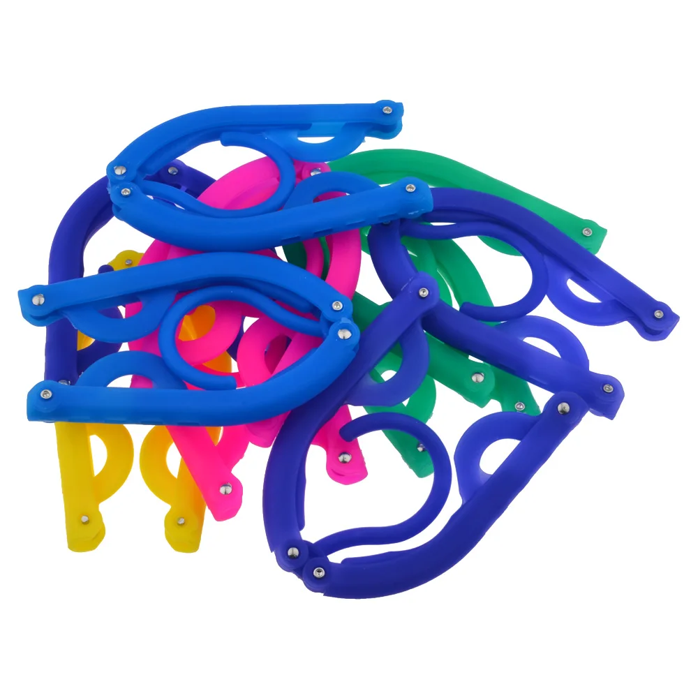 10 шт красочные вешалки для одежды складные пластиковые крючки конфетный цвет