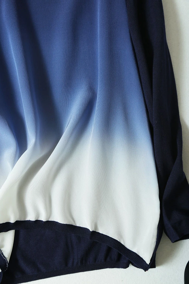 Высококачественный тонкий свитер с шелковым соединением для женщин