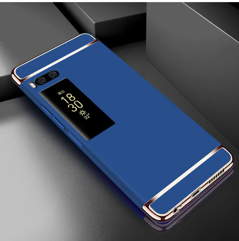 Роскошный Жесткий чехол-бампер из поликарбоната для Meizu Pro 7/Pro7 Plus, защитный чехол, броня, чехол, funda, 3в1, для дома