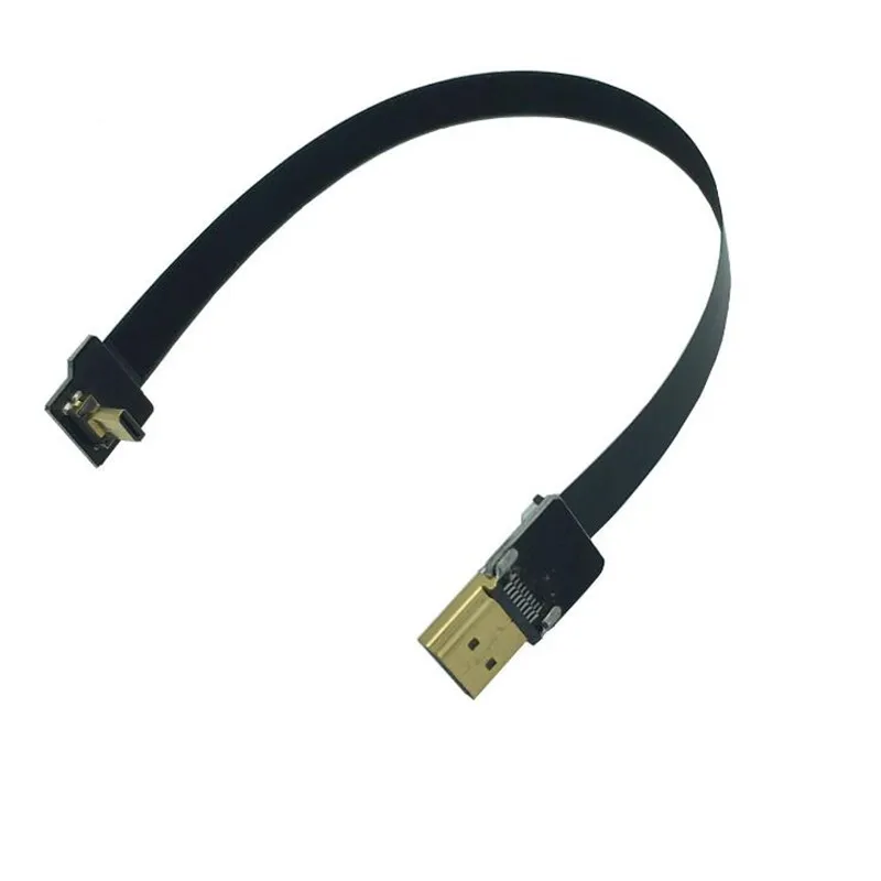 FPV Micro HDMI совместимый штекер под углом 90 градусов к HD штекеру HDTV FPC плоский кабель