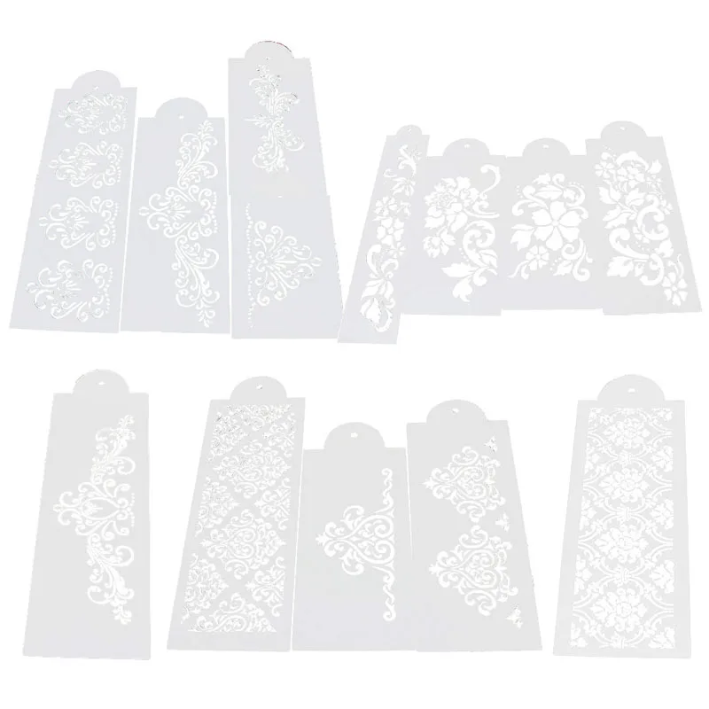 Сделай сам кружевной цветок торты печенья Fondant боковые трафареты для выпечки