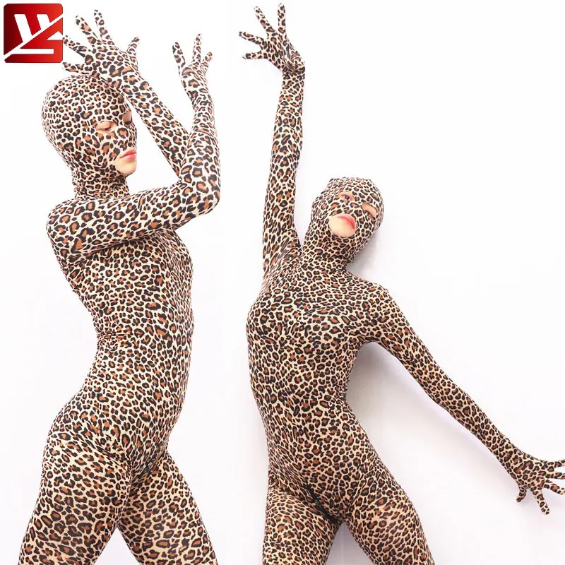 Сексуальное Женское боди MEISE с леопардовым принтом полноразмерное чулки для