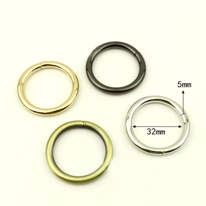 

30pcs Gunmetal Black round rings 32mm(Inner) O ring Purse ring Strap Ring Purse Handbag Leather