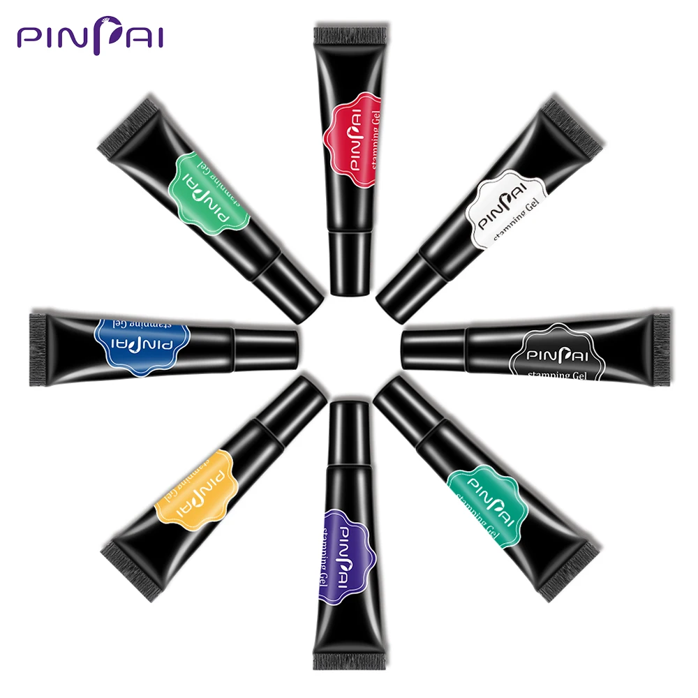 Гель-лак для ногтей Pinpai, 8 мл, 8 цветов, печать с печатью, масло, УФ-лак для ногтей, лак для ногтей, тиснение, узор