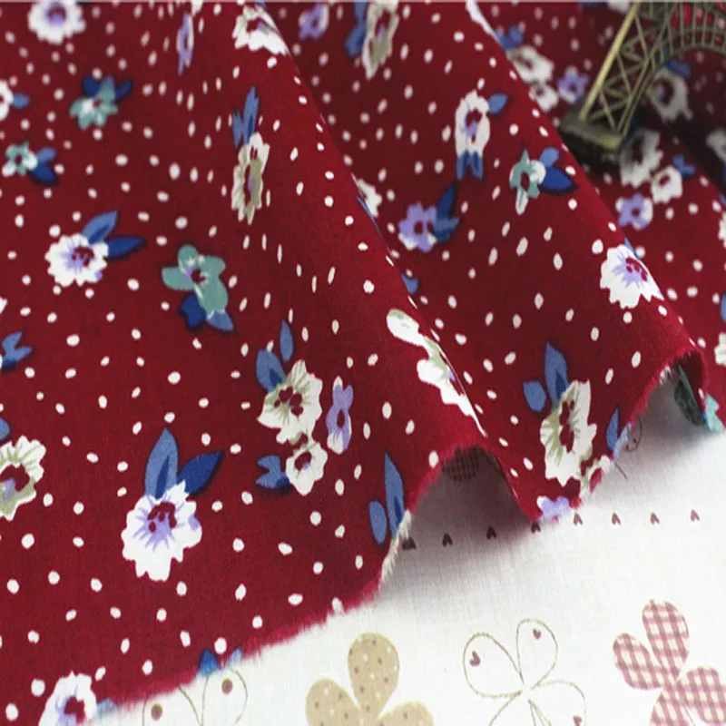 Хлопчатобумажная Поплиновая ткань с цветочным принтом 50x145 см|cotton poplin fabric|poplin