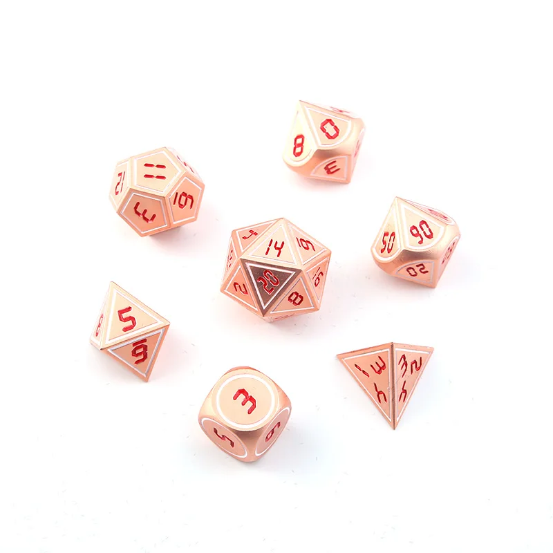 Dnd Dobbelstenen Metalen rpg набор многогранных подземелий En Dragon D20 10 8 Witte Tafel игры Zinklegering Groene