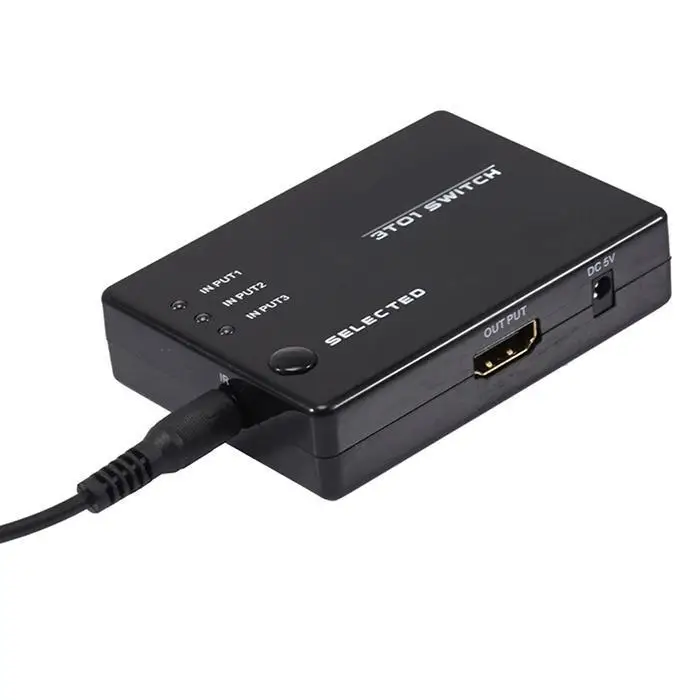 HD мультимедийный usb-концентратор переключатель черный коммутатор IR Интеллектуальный механический. Пульт дистанционного управления 1080 p