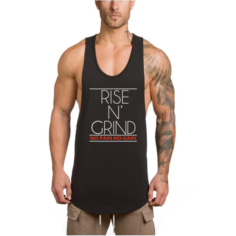 

Brand Fitness Clothing Mens Gyms Tank Top Bodybuilding Stringer Vest Men Sleeveless Shirts O-Neck tops Muscle Shirt