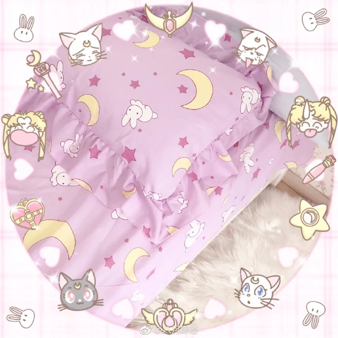 Sailor Moon Аниме мультфильм Плюшевые простыни пододеяльник наволочка плюшевые мягкие детские модные украшения плюшевая игрушка для общежития