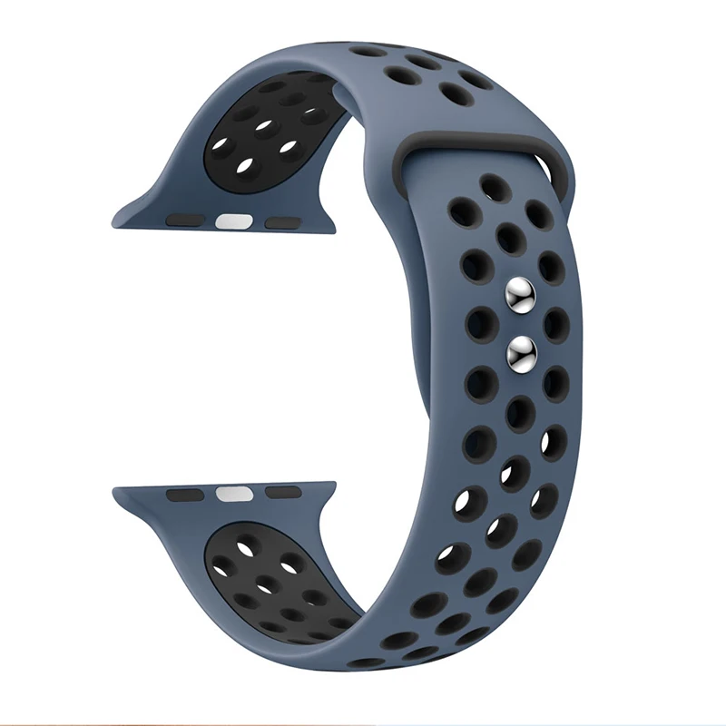 Красочные силиконовые спортивные ремешок для наручных часов iWatch, Apple Watch, 38, 40 мм/42 44 мм, браслет на запястье, ремешок для наручных часов iWatch Apple Watch