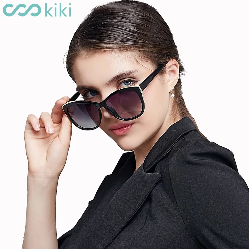 Kiki Новинка года Для женщин поляризационные Солнцезащитные очки для женщин в стиле ретро круглый ПК бренд Дизайн кошачий глаз Очки Роскошные Дамы вождения gafas-де-сол Mujer