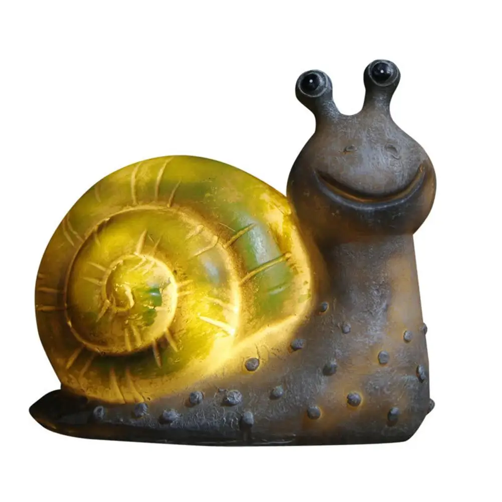 

HobbyLane LED Solar Powered Snail Shape Lamp Landscape Decor Warm Light