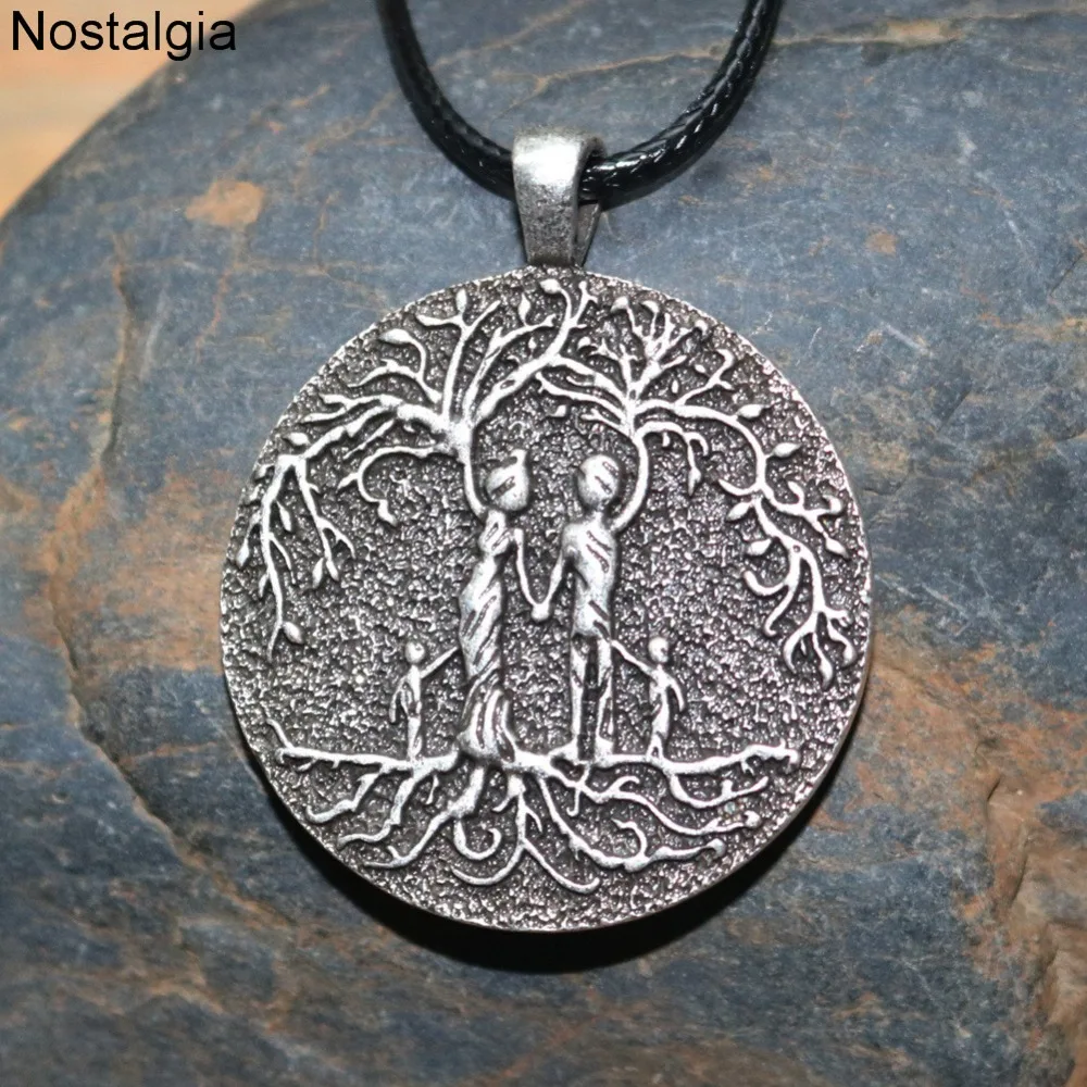 Семейное древо жизни Yggdrasi кулон отец мать дети отношения Wicca языческий амулет винтажное ожерелье Прямая поставка