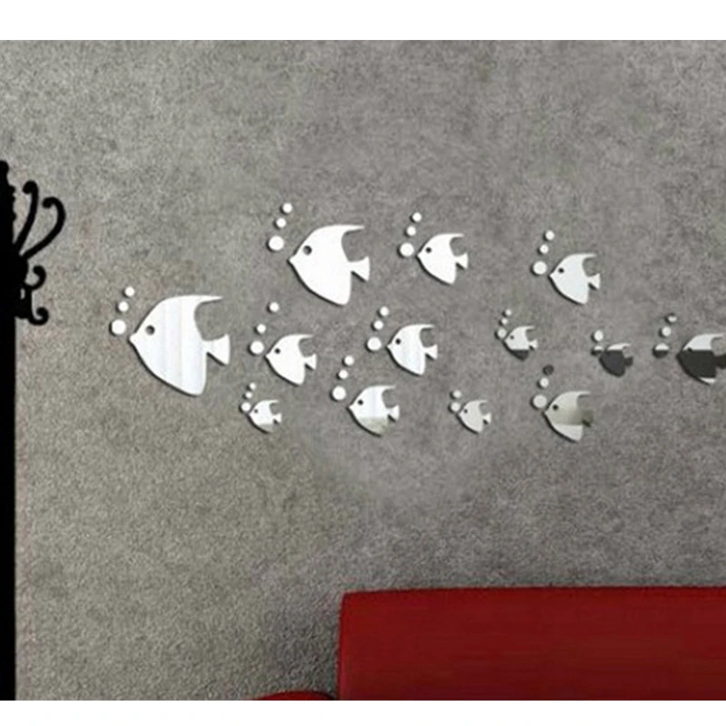 Акриловые зеркальные наклейки funlife на стену для гостиной спальни декоративные в