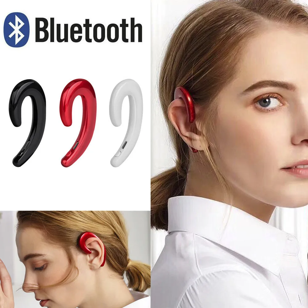 Ушные крючки Bluetooth Беспроводные наушники костной проводимости гарнитура CVC