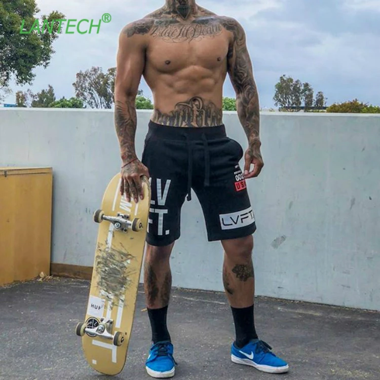 LANTECH мужские шорты для бодибилдинга бега тренировки мышц спортивная одежда