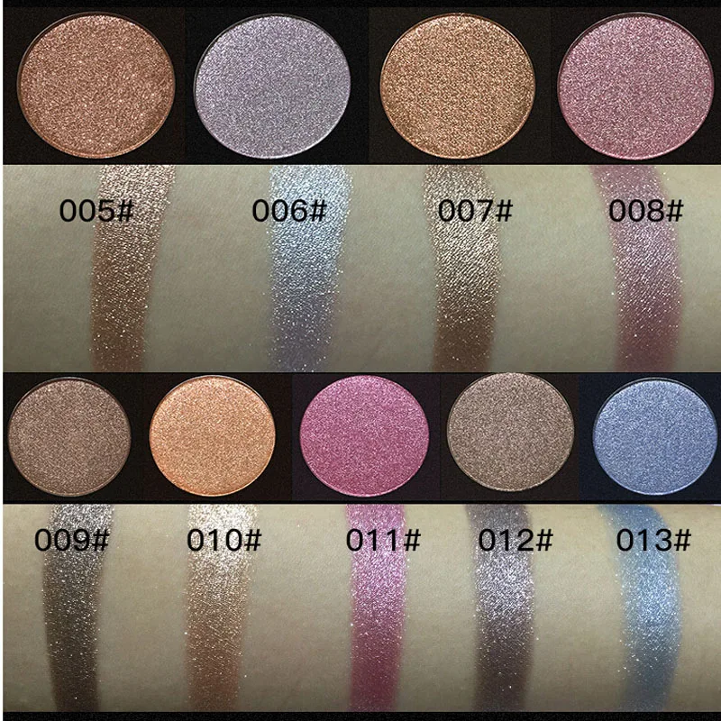 Блеск прессованные блестки макияж тени для век яркий Радужный сияющий один блеск