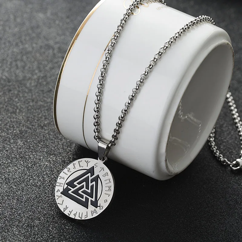 Абайсер славянская Норвегия Valknut pagan амулет кулон мужское ожерелье скандинавские