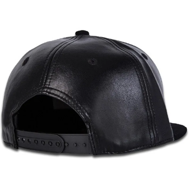 Ldslyjr Кожа Металл Защита от солнца Регулируемый Вышивка Бейсбол Кепки хип хоп