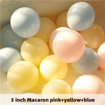 5inch 100pcs A 100 шт., воздушные шары в виде макарон, пастельные вечерние шары из латекса, гирлянда, яркие, для дня рождения, свадьбы, вечеринки, украшения, воздушные шары, Арка JL0137 - Цвет: 5inch 100pcs A