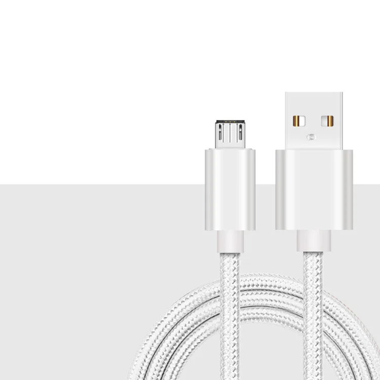 Only White 1M 1 м/2 м нейлон микро USB быстрое зарядное устройство провод для samsung Galaxy s4 s6 j4 j6 для Xiaomi Redmi 6a 5a Redmi 5 4 note 6 pro 4X Leagoo M5 - Тип штекера: Only White 1M