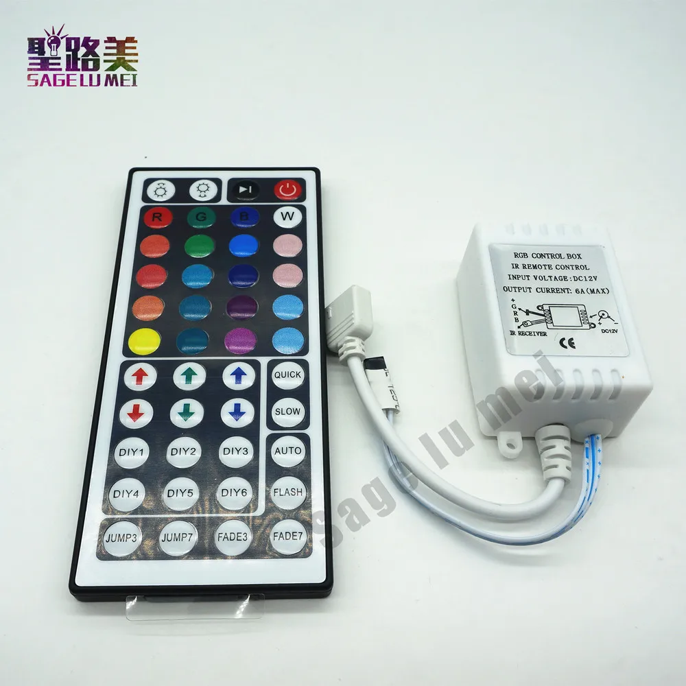 44 клавишный светодиодный ИК контроллер RGB для SMD 5050 Светодиодный ленточный
