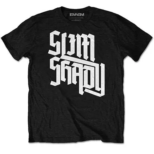 

Eminem 'Shady Slant' T-Shirt - NEW & OFFICIAL Fashion 100% Cotton T Shirt Mens 100% Cotton Plus Size top tee