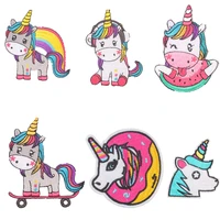 hippie unicorn iron on patches magic unicorn accessories embroidered patches for clothes applique kids dress t shirts diy e