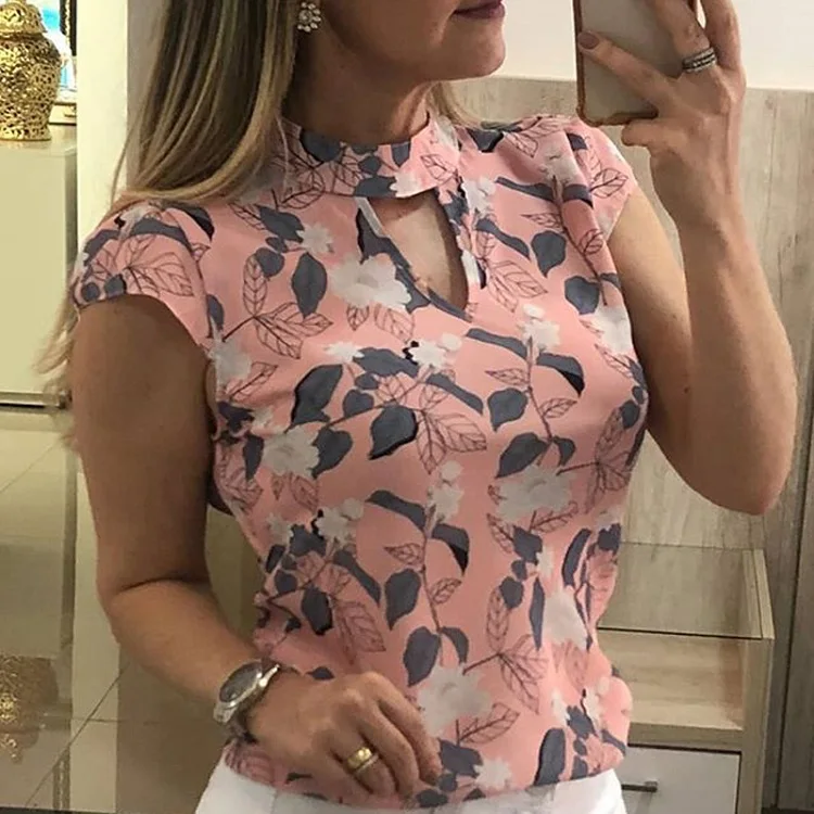 01 pink Fanbety, модная женская блузка, женская летняя офисная блуза с галстуком-бабочкой, топы, элегантные сексуальные кружевные шифоновые блузки 5XL - Цвет: 01 pink