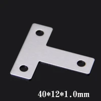 50pcs 404012mm stainless steel angle corner bracket t shape polishing finish frame board support furniture connecting parts