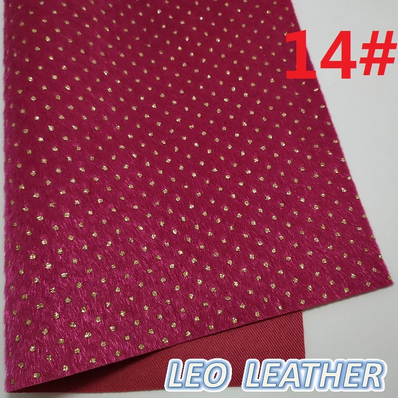 1PCS 21X29CM Immitation cow leather Fabric With Gold Dots For DIY Accessories 9S83A - Цвет: 14