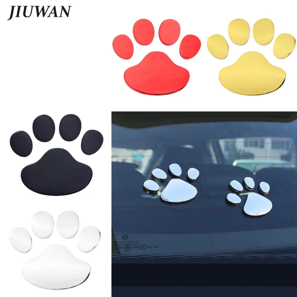 JIUWAN 1 пара 15*6 см стайлинга автомобилей 3D Прекрасный животных наклейка в виде ноги
