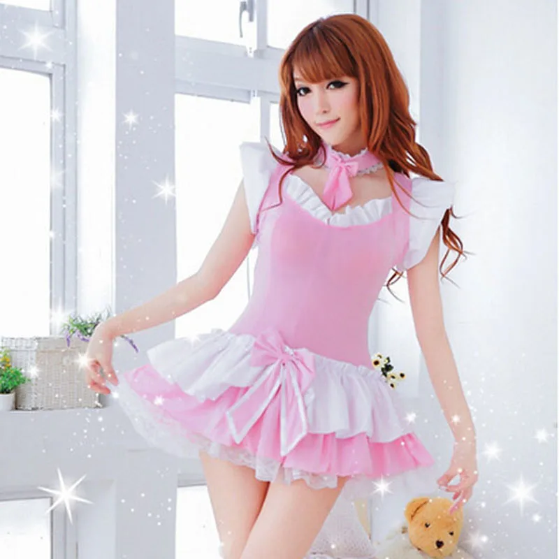 Сексуальное женское белье розовый горничной ролевая игра производительность