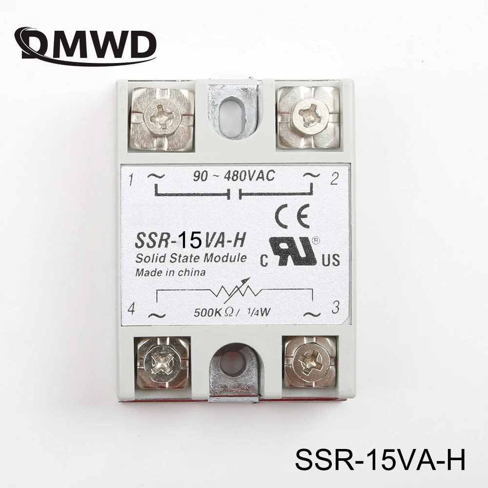 DMWD твердотельные реле SSR-15VA-H 15а на самом деле 500 кОм 4 Вт до 90-480 В переменного тока