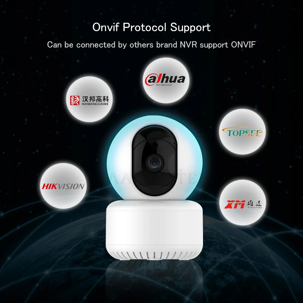 Автоматическое отслеживание IP камера WiFi видеонаблюдение домашний монитор