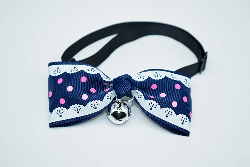 Bowknot 4 Милый галстук-бабочка колокольчик ошейники для домашних животных для маленьких и средних кошек регулируемое милое ожерелье мягкий безопасный ошейник с бантом для кошек и щенков - Цвет: Bowknot 4