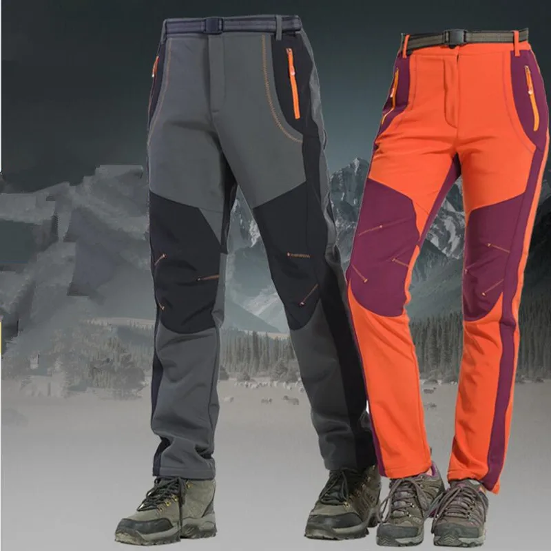 Новинка 2019 зимние мужские и женские походные брюки уличные из мягкой кожи