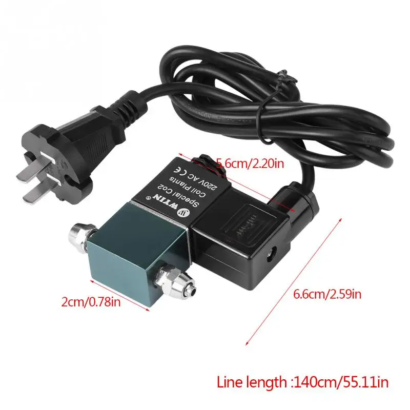 Aquarium220V СО2 Магнитный Соленоидный клапан Регулятор СО2 аквариумный аквариум Электрический магнитный клапан
