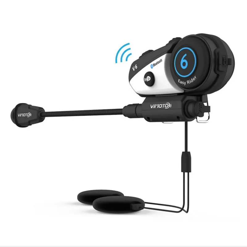 Английская версия 2 шт. Vimoto V6 домофон мотоцикл Bluetooth шлем гарнитура наушники Многоточечное соединение gps BT переговорные
