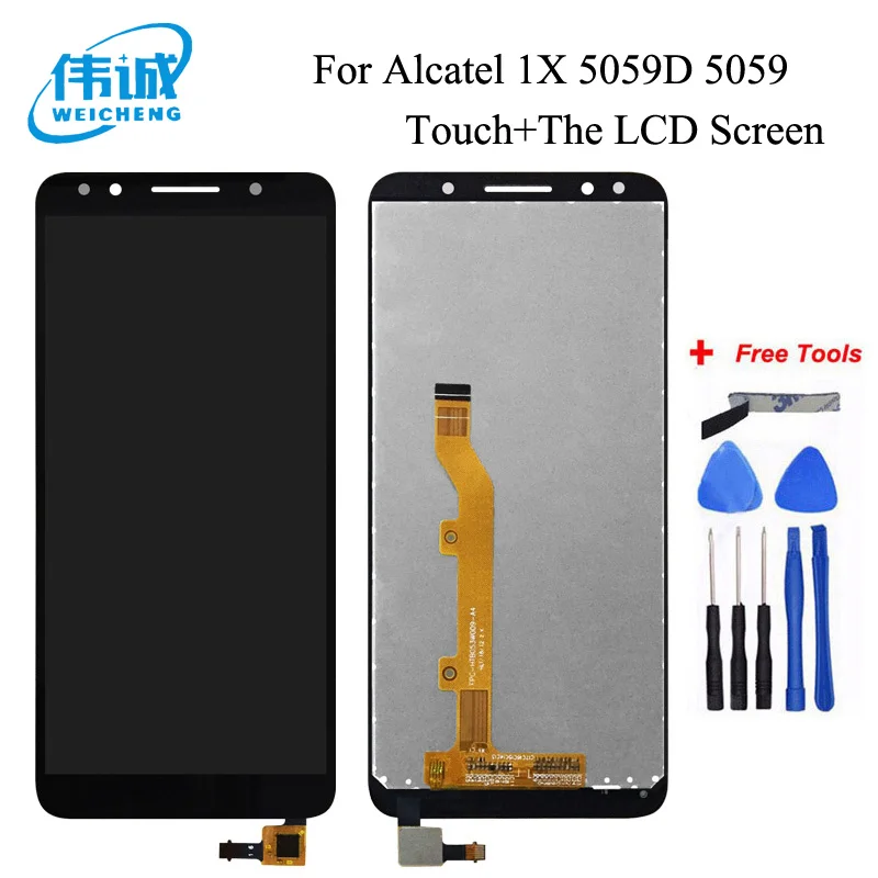WEICHENG для Alcatel 1X 5059D 5059 ЖК дисплей + кодирующий преобразователь сенсорного экрана в