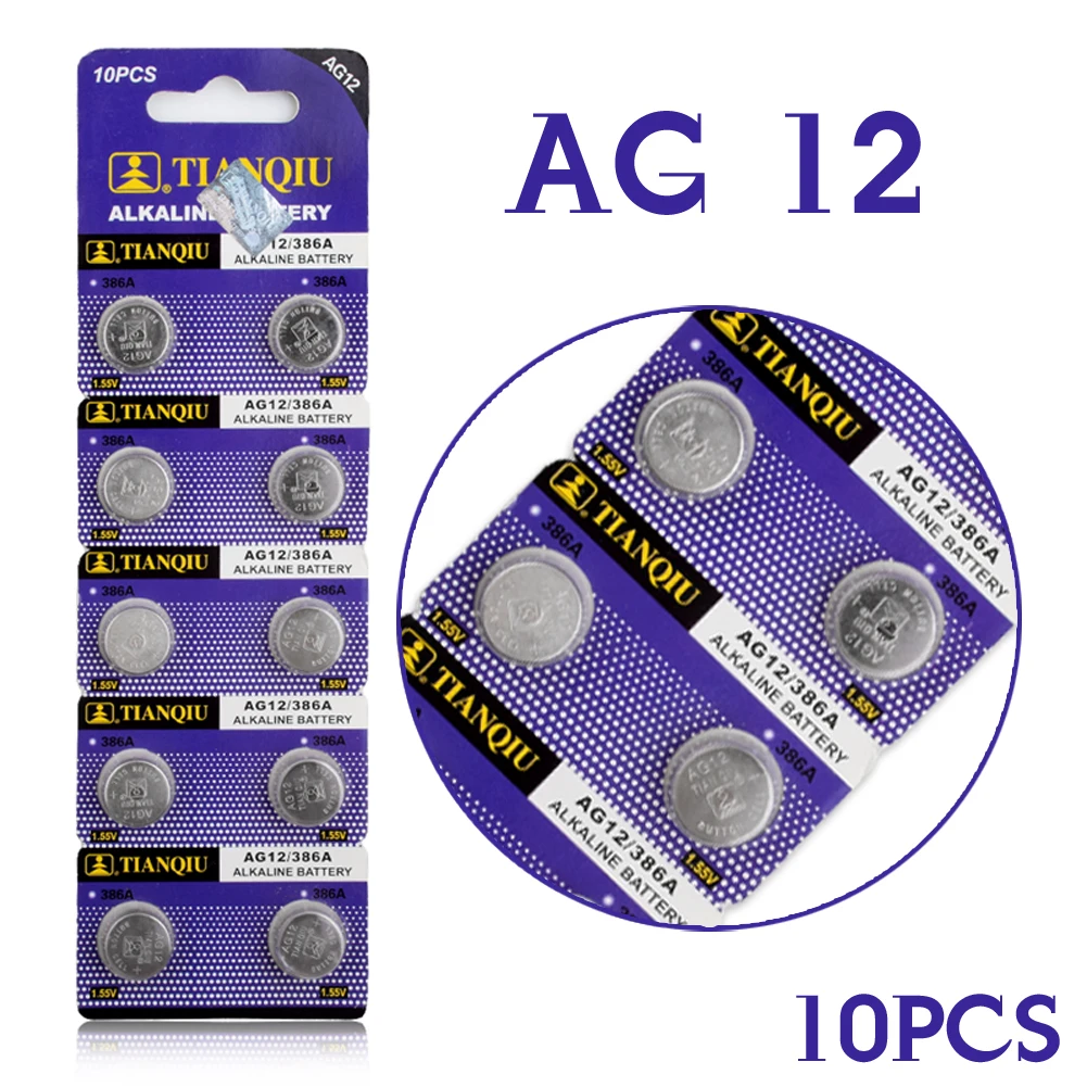 YCDC продвижение литиевых батарей LR43 AG12 SR43 260 386 V386 D386 1 55 V щелочные часы батареи
