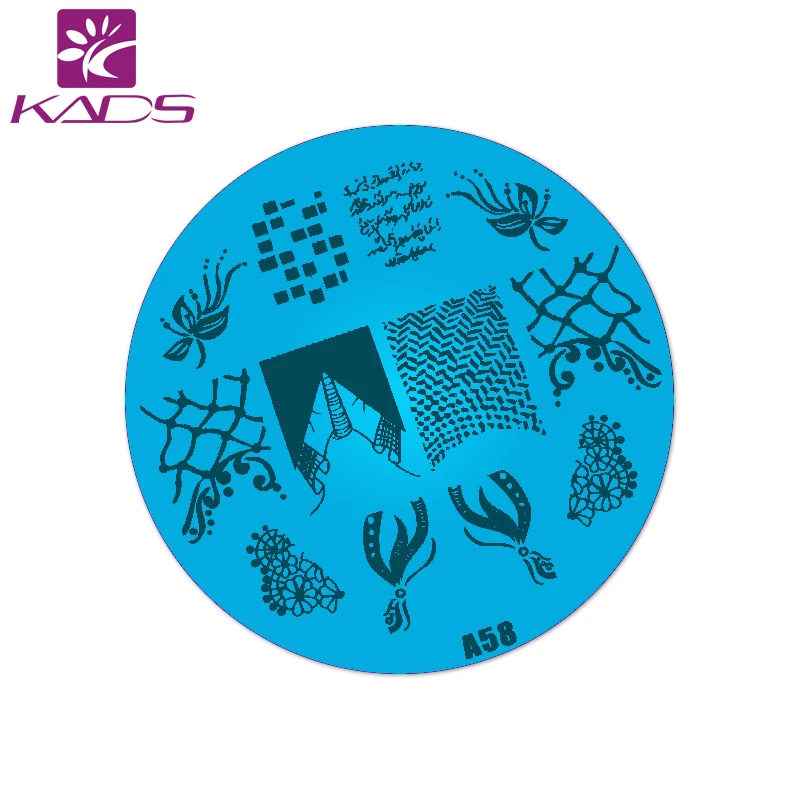 KADS A58 Flower Nail Art Stamping stamp Polish Manicure Template Stamp Tools Gel For | Красота и здоровье
