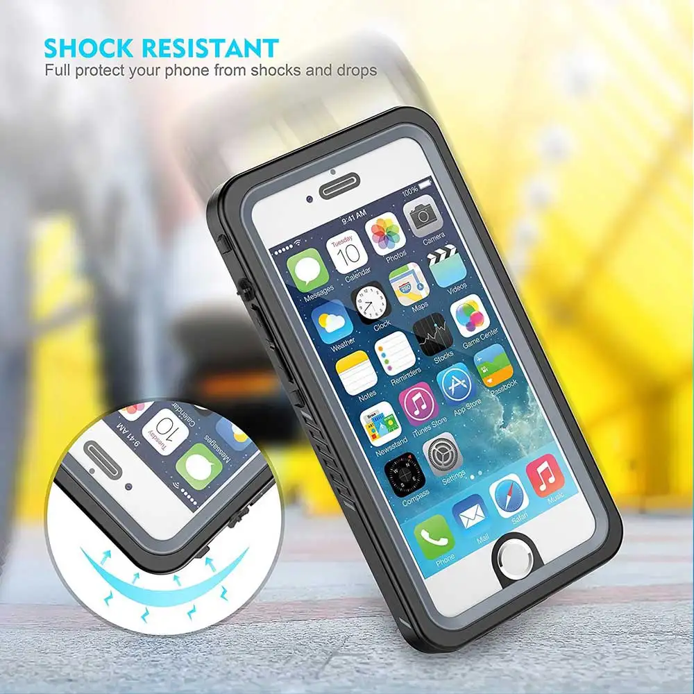 Waterproof Case for iPhone 6 Plus/ 6S Plus - Underwater Full Body Clear Protective Cover with Military Tested Shockproof Design |