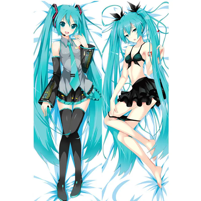 Amellor в натуральную величину Японские Аниме подушки Hatsune Подушка «Мику Хацунэ» чехол 3D двухстороннее постельное белье обнимающее тело наволочка gitfs - Цвет: 16